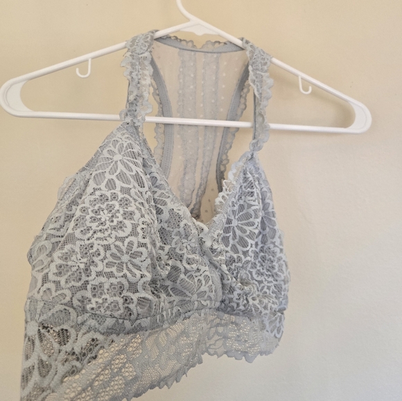 Aerie Racerback Lace Bralette Light Blue Size Large - Picture 2 of 5